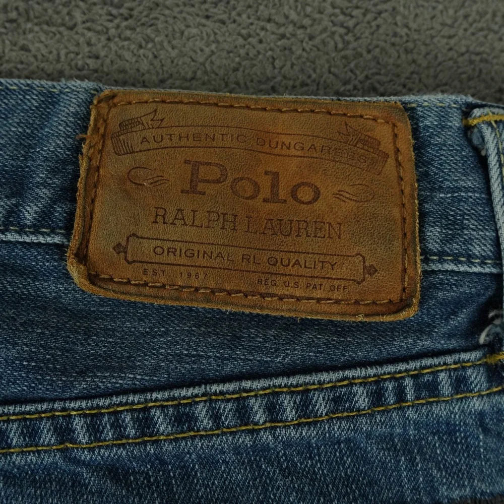 Polo Ralph Lauren Jeans Mens 36x30‎ Blue Authentic Dungarees Straight Leg Cotton